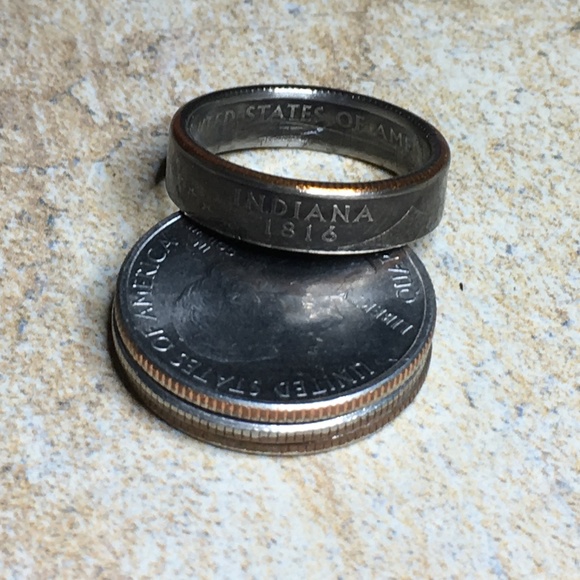 Tampa Coin Rings Other - 2002 Indiana State US Quarter Coin Ring Size 9.5